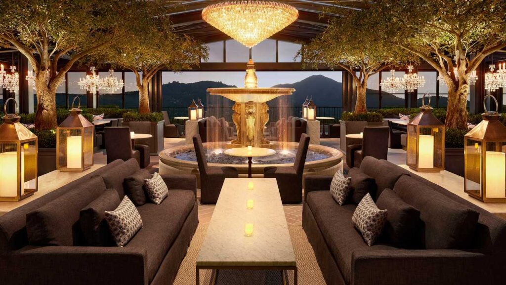 RH Rooftop Restaurant at RH Marin Photo of chandeliers
